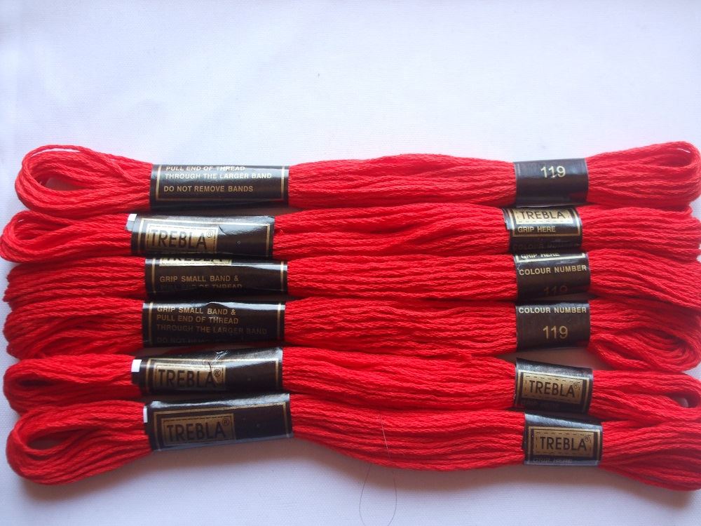 Trebla Embroidery Thread - 6 Skeins 8m each