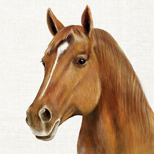4 x Paper Napkins - Farm Horse - Ideal for Decoupage / Napkin Art