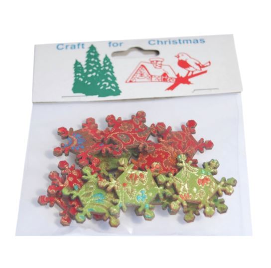 Craft For Occasions "Craft For Christmas" Embellishments - Pack of 12 Snowflakes - C1399