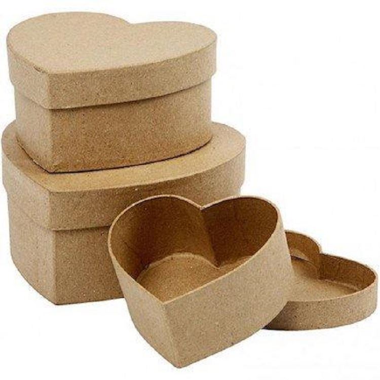 Creativ Papier Mache Heart Boxes - Set of Three