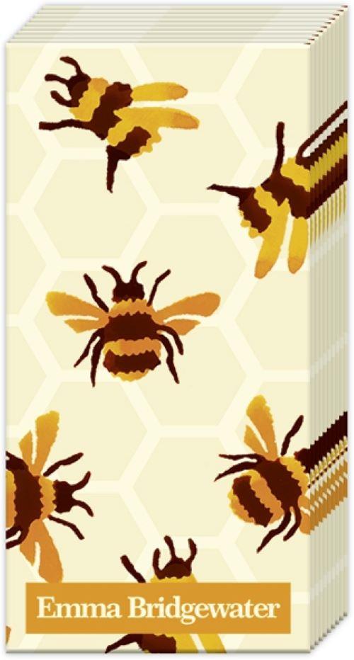 IHR Novelty Paper Tissues -Bumble Bee (Emma Bridgewater) - Handbag / Pocket Sized Single Pack of 10 Tissues