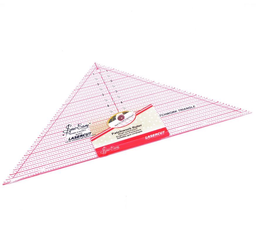 Sew Easy Patchwork Quilting 90 degree Triangle 7.5 x 15 in Template -NL4172