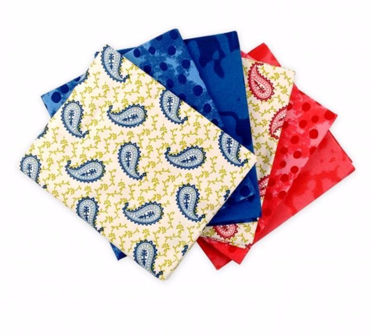 Fat Quarter Bundle - 100% Cotton - Sorrento - Pack of 6