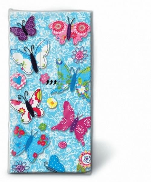 Butterfly  Novelty Paper Tissues Handbag Pocket Sized