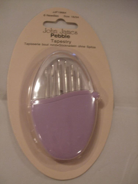 John James Pebble Needle Set - Set of 6 Tapestry Needles In Lavender Pebble