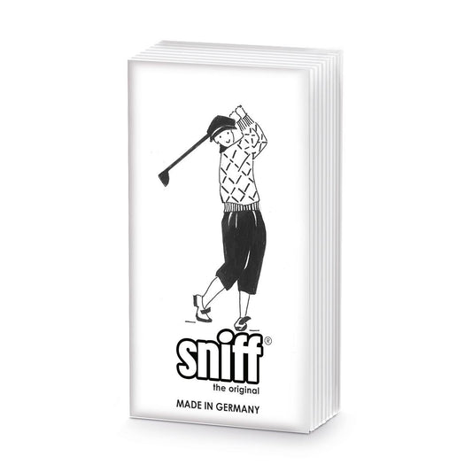 Sniff Novelty Paper Tissues - Golfer - Handbag / Pocket Sized Single Pack of 10 Tissues