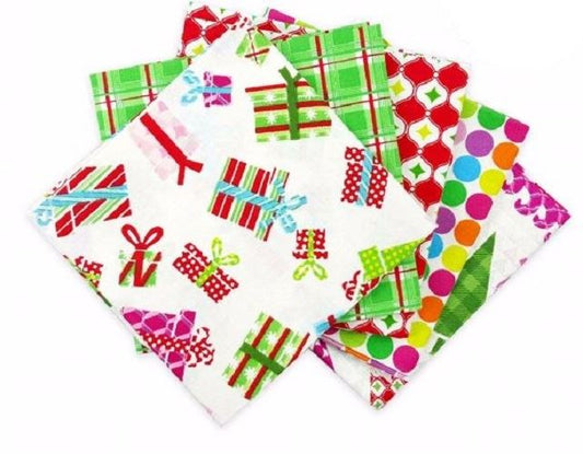 Fat Quarter Bundle - 100% Cotton - Modern Christmas - Pack of 5