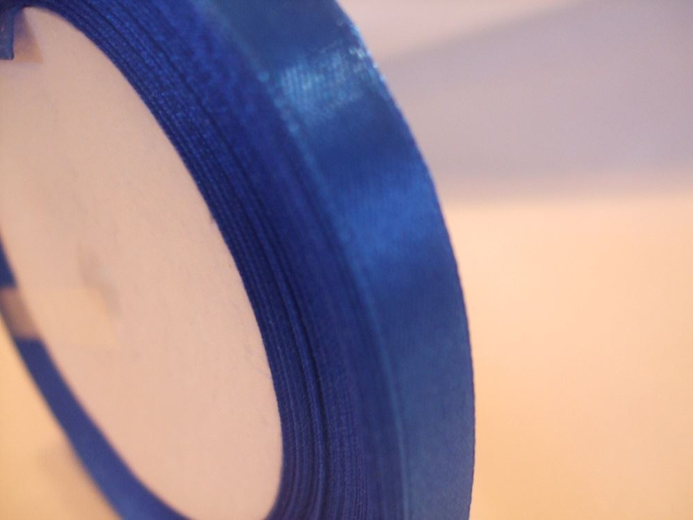 Satin Ribbon Roll - 10mm Wide - 25 Yards (22 Metres) - Royal Blue