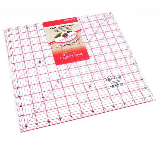 Sew Easy Patchwork Quilting Square 12.5 x 12.5in Template -NL4178