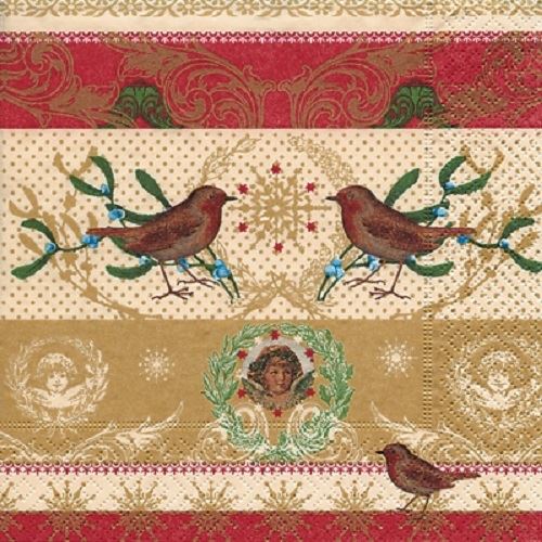 4 x Paper Napkins - Hello Robin - Ideal for decoupage / Napkin Art