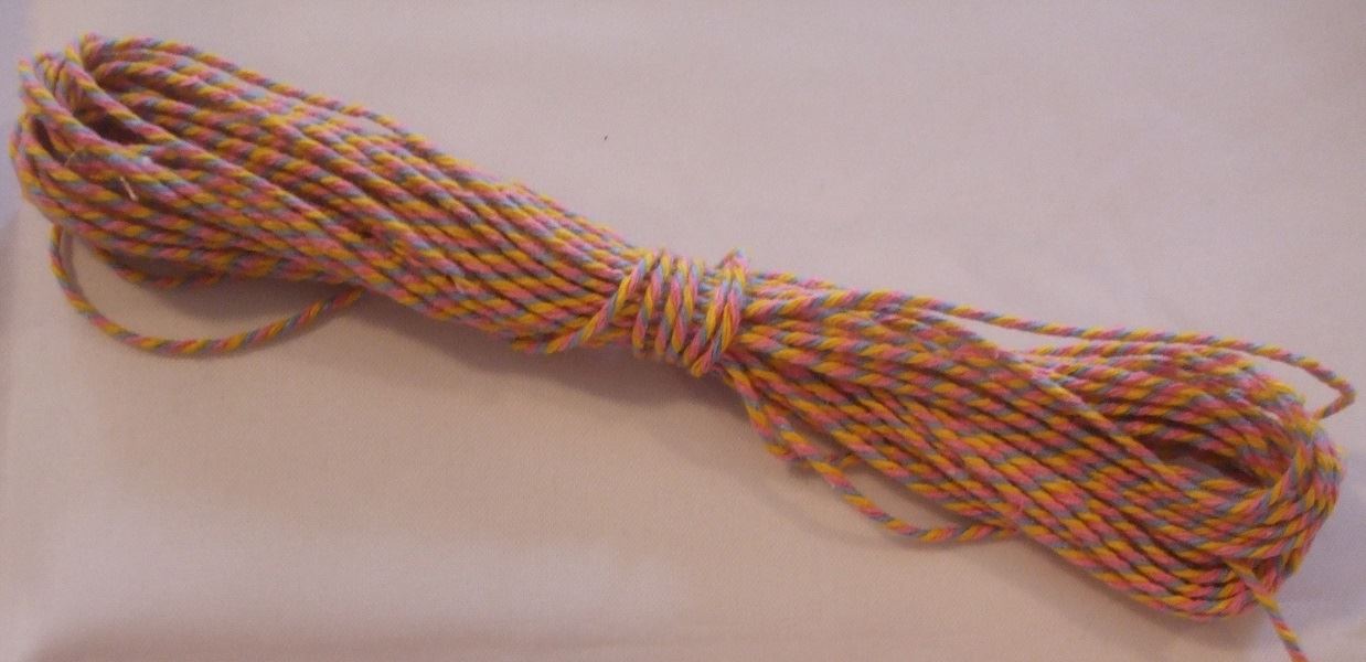 10m Bakers Twine, Large Range of Metallic and multistriped colours