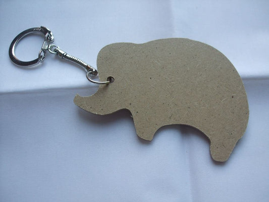 MDF Wooden Keyring For Decoration - Elephant Shaped