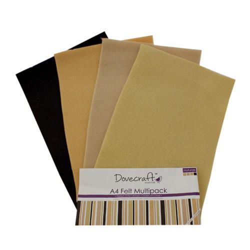 Dovecraft Felt & Foam Assorted Packs 8 Sheets, 4 Colours