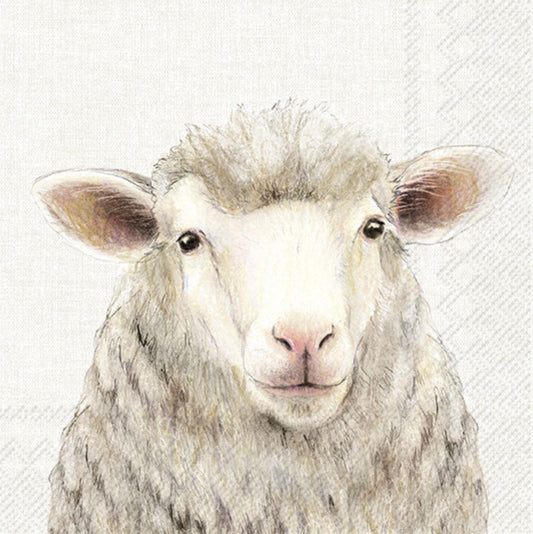 4 x Paper Napkins - Farm Sheep - Ideal for Decoupage / Napkin Art