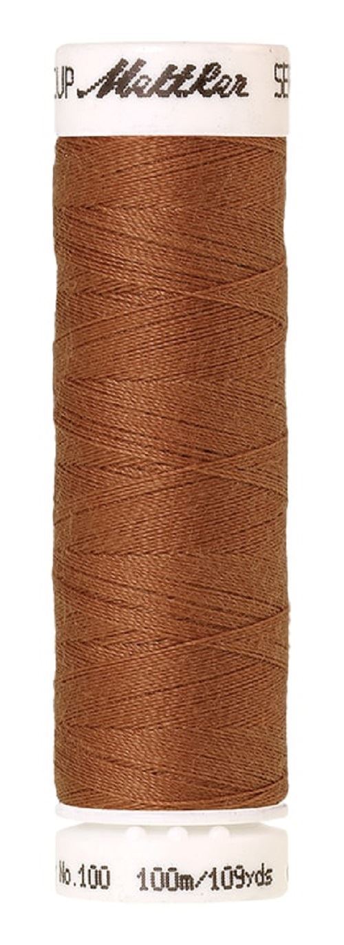 Mettler Seralon Universal 100m Sewing Thread Mostly Browns