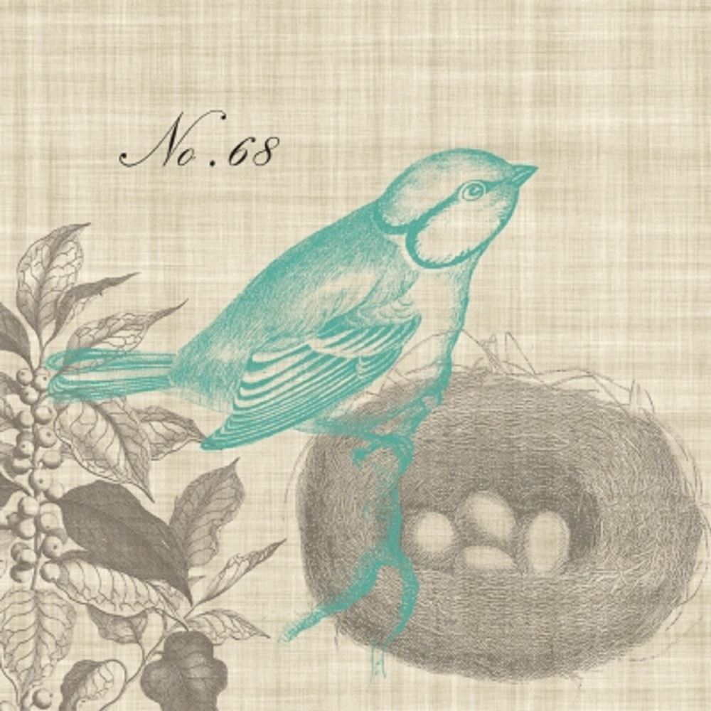4 x Paper Napkins - Piedmont Bird - Ideal for Decoupage / Napkin Art