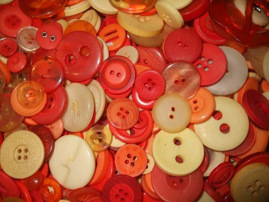 50g of Mixed Buttons - Yellow & Orange