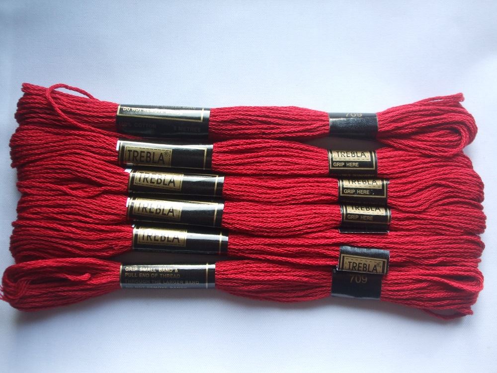 Trebla Embroidery Thread - 6 Skeins 8m each