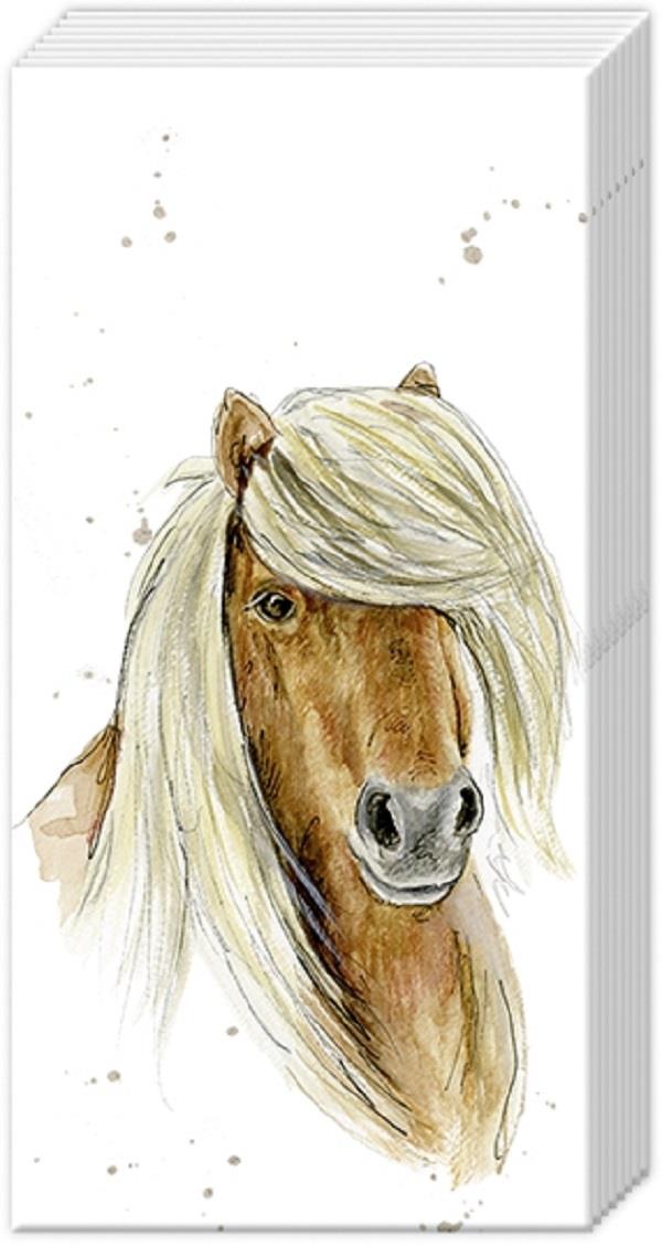 IHR Novelty Paper Tissues - Horse - Handbag / Pocket Sized Single Pack of 10 Tissues