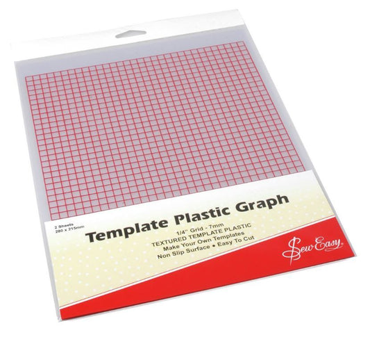 Sew Easy Template Plastic with grid. 2 Sheets each 280 x 215mm