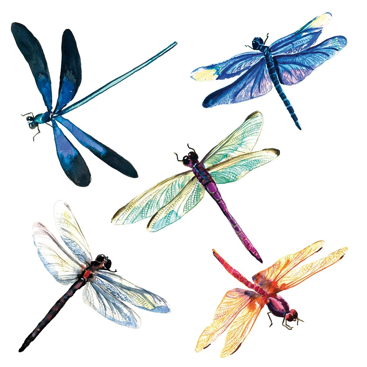 4 x Paper Napkins - Dragonflies - Ideal for Decoupage / Napkin Art