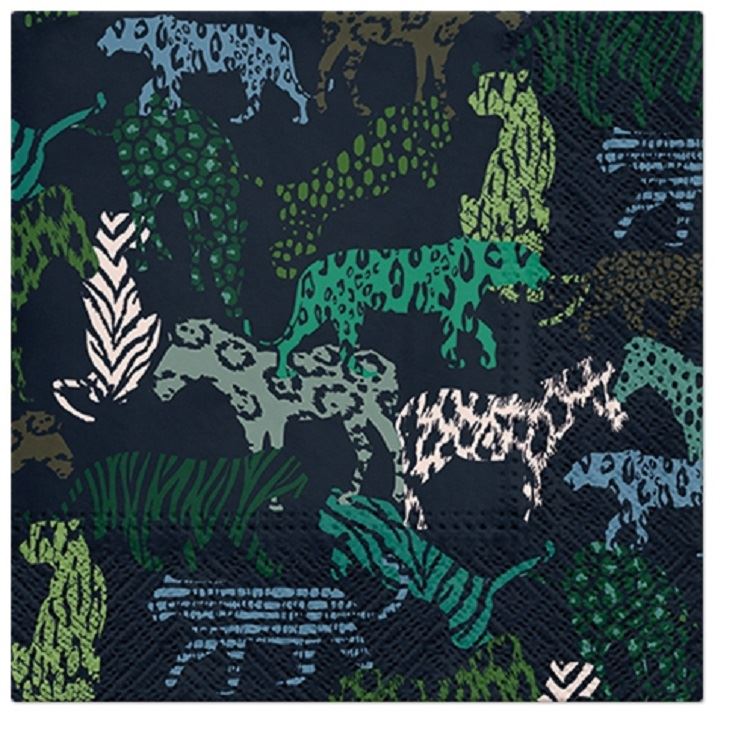 4 x Paper Napkins - Jungle Prints - Ideal for Decoupage / Napkin Art