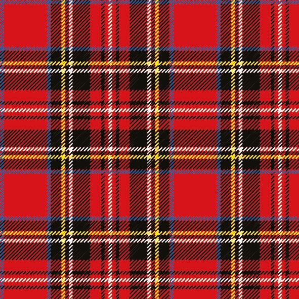 Ambiente Pack of 20 Paper Napkins / Serviettes - Scottish Red - 33cm x 33cm - 3 Ply