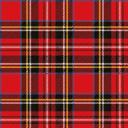 Ambiente Pack of 20 Paper Napkins / Serviettes - Scottish Red - 33cm x 33cm - 3 Ply