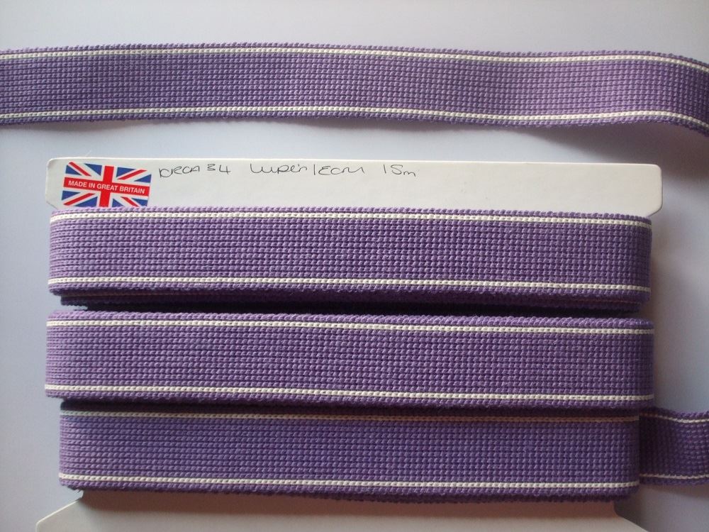 Webbing 34mm Cotton with Stripe Detail - Ideal for Bag Straps