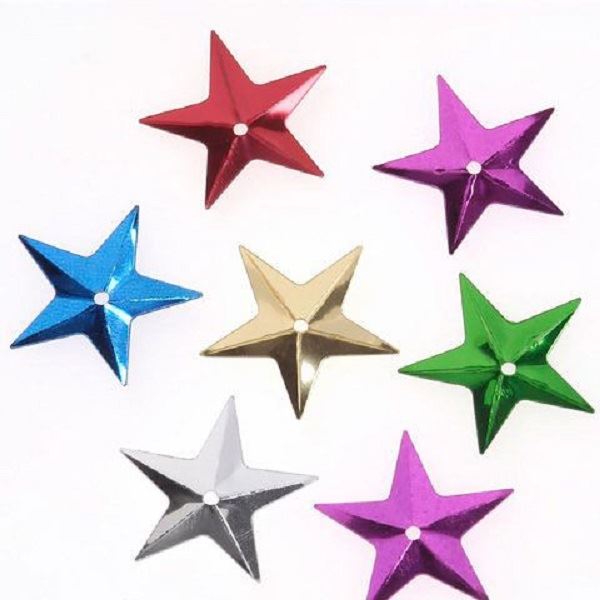 Darice Star Sequins 1.75g Bag  Approx 50  - Assorted