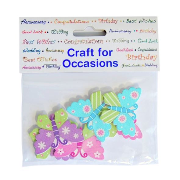 Craft For Occasions Embellishments - Pack of 6 Butterflies - C2246