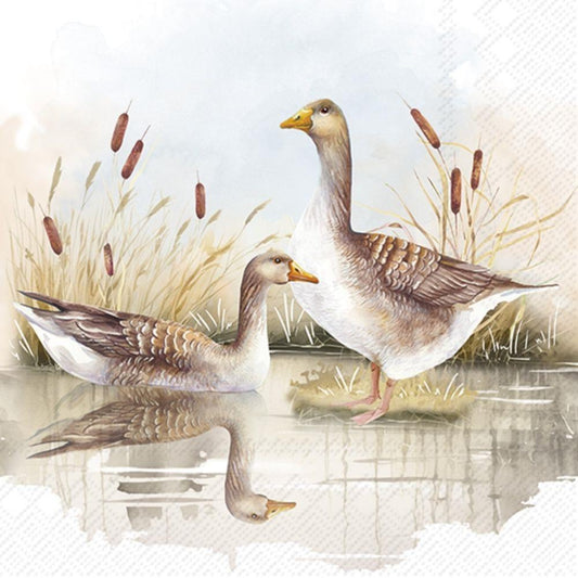 4 x Paper Napkins - Wild Geese - Ideal for Decoupage / Napkin Art