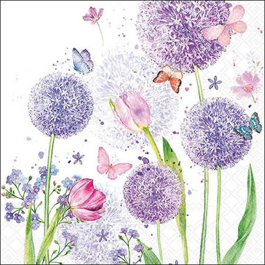 4 x Paper Napkins - Flower Beauty - Ideal for Decoupage / Napkin Art