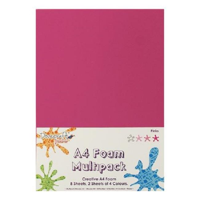 Dovecraft Felt & Foam Assorted Packs 8 Sheets, 4 Colours