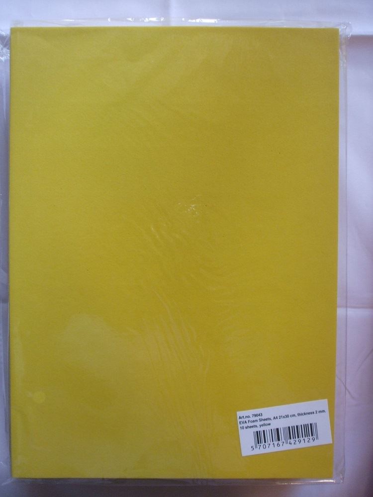 Creativ EVA Foam Sheets - Pack of 10 Sheets - 21cm x 30cm x 2mm - Choice Of Colours