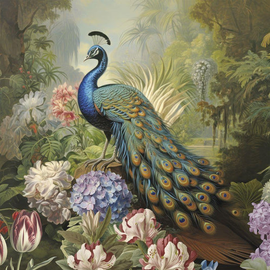 4 x Paper Napkins - Olympos Peacock - Ideal for Decoupage / Napkin Art