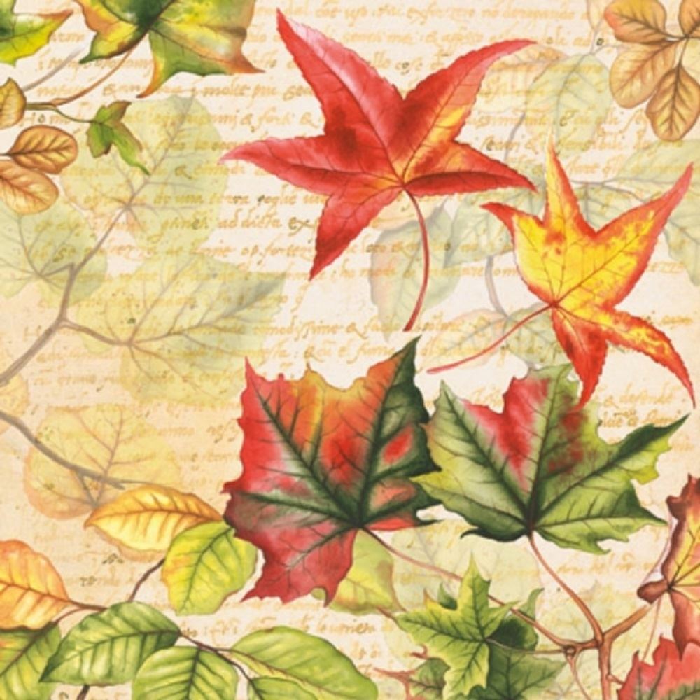 4 x Paper Napkins - Autumn Time  - Ideal for Decoupage / Napkin Art