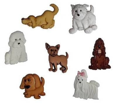 Puppy Parade - Dress It Up Novelty Craft Buttons