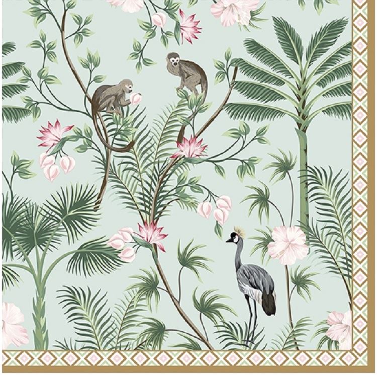 4 x Paper Napkins - Wild Tropical - Ideal for Decoupage / Napkin Art