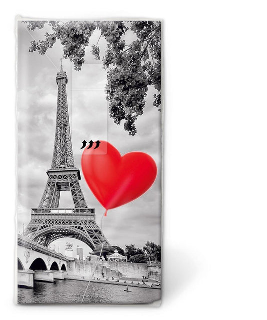 Paper+Design Novelty Paper Tissues - City of Love - Handbag / Pocket Sized Single Pack of 10 Tissues