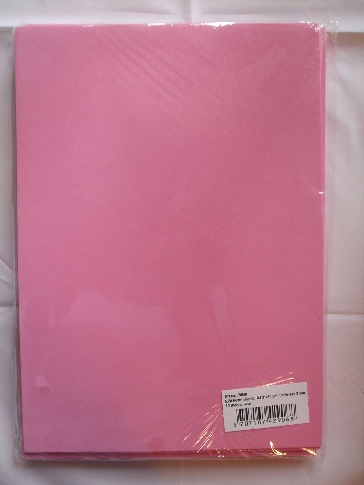 Creativ EVA Foam Sheets - Pack of 10 Sheets - 21cm x 30cm x 2mm - Choice Of Colours