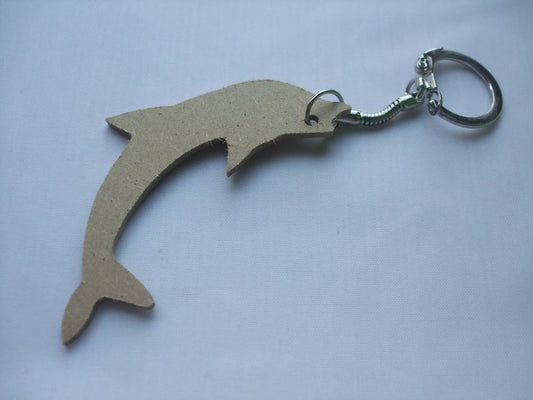 MDF Wooden Keyring For Decoration - Dolphin Shaped