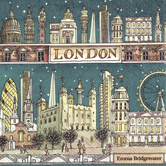 4 x Paper Napkins - London at Night - Ideal for Decoupage / Napkin Art