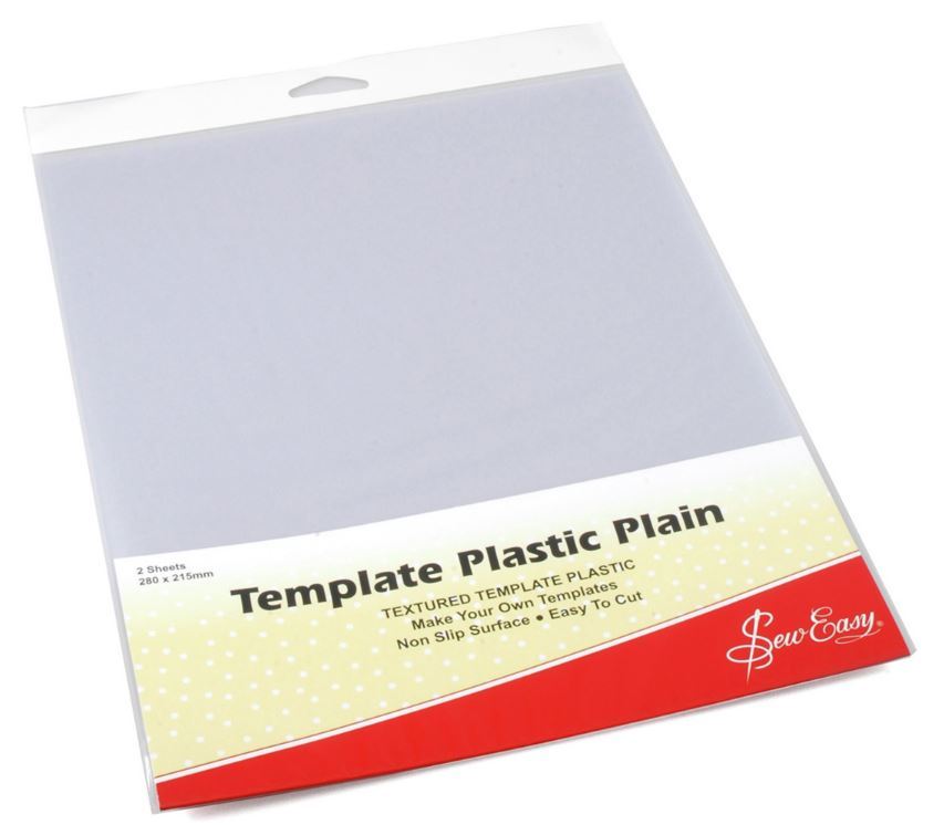 Sew Easy Template Plastic Plain. 2 Sheets each 280 x 215mm