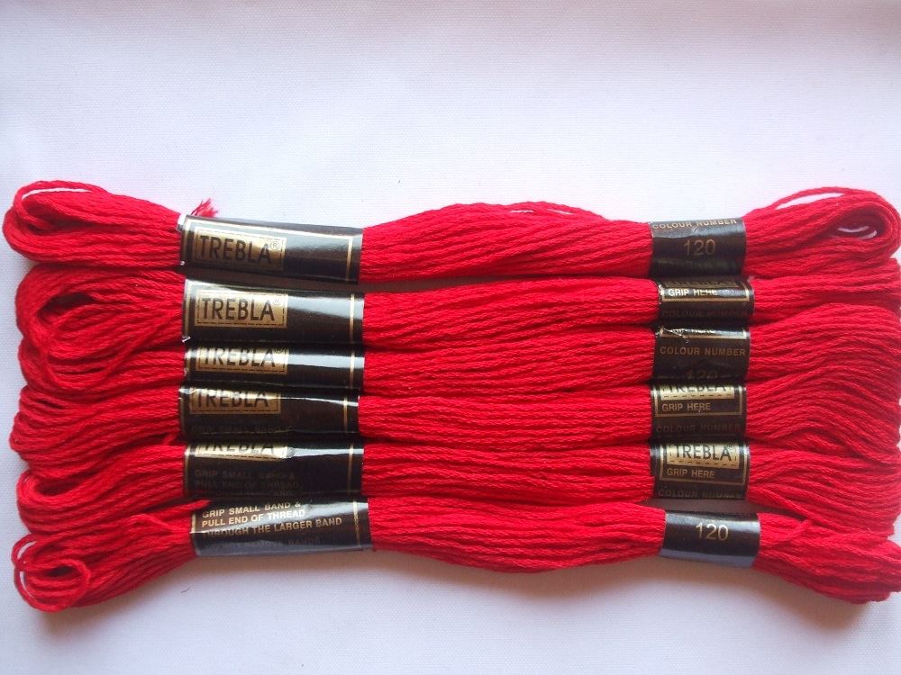 Trebla Embroidery Thread - 6 Skeins 8m each