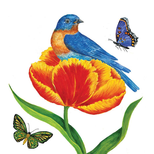 4 x Paper Napkins - Tulip Nest - Ideal for Decoupage / Napkin Art