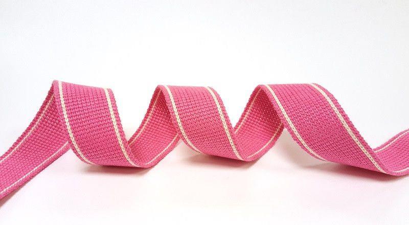 Webbing 34mm Cotton with Stripe Detail - Ideal for Bag Straps