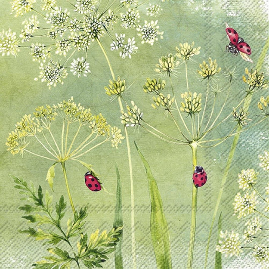 4 x Paper Napkins - Ladybirds - Ideal for Decoupage / Napkin Art