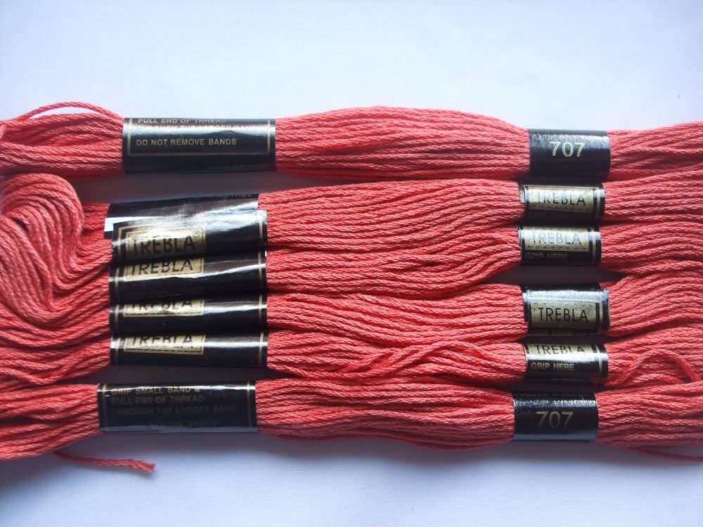 Trebla Embroidery Thread - 6 Skeins 8m each