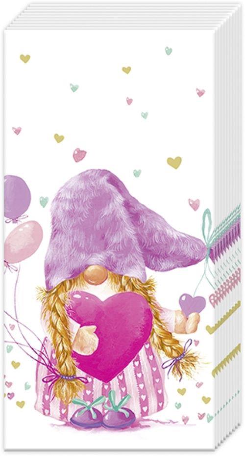 IHR Novelty Paper Tissues - Alice Gnome - Handbag / Pocket Sized Single Pack of 10 Tissues